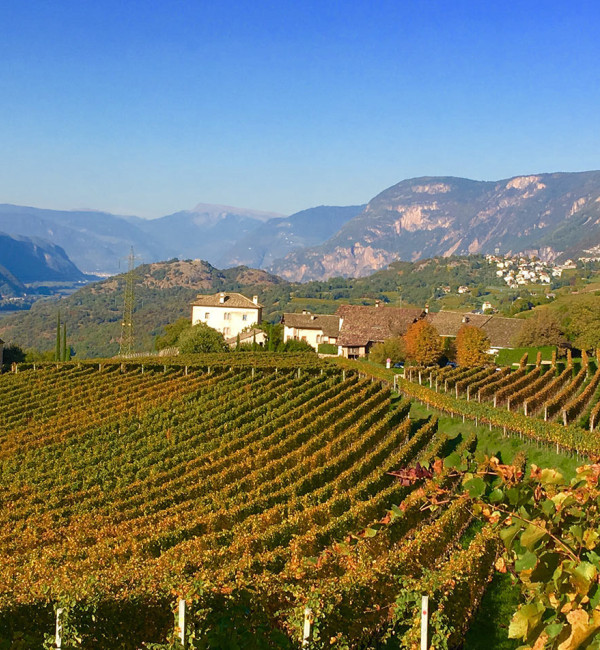 Paessaggio con case a Egna